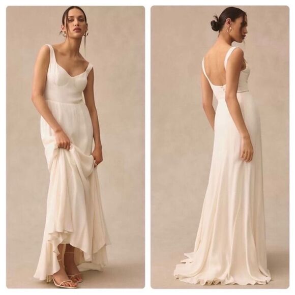 NWOT Reformation Lecce Dress in Ivory - Picture 1 of 5